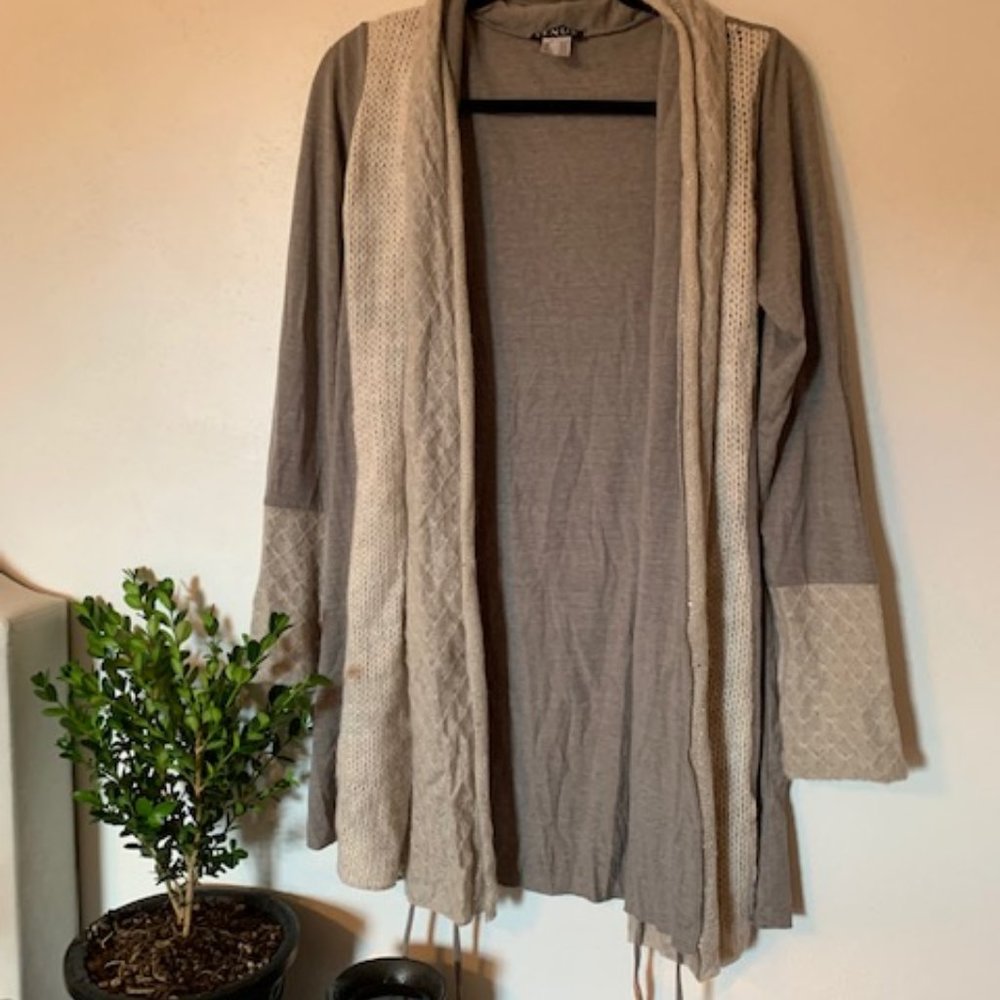 Mixed Media Neutral Cardigan